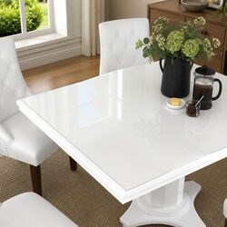 Transparent Table Protector Film Rectangle 120x90cm PVC Furniture Guard