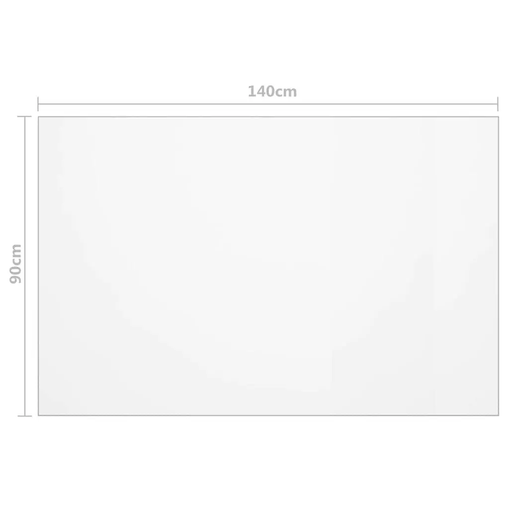Table Protector Transparent Waterproof PVC Film Rectangular 140x90 cm