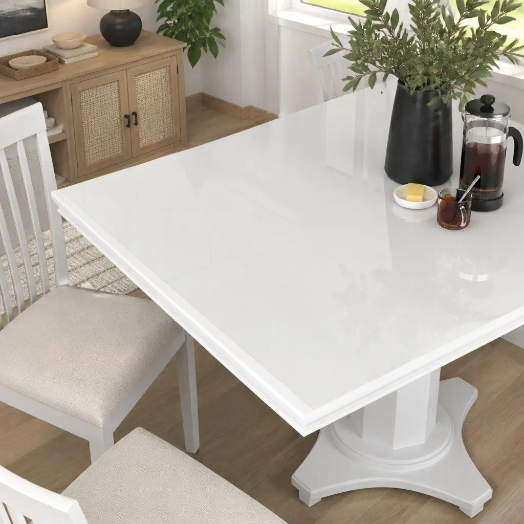 Table Protector Transparent Rectangular Dining Living Room Furniture Protection