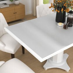 Table Protector Mat Transparent Rectangular PVC Film Waterproof Dining Room