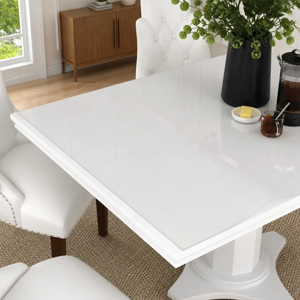 Table Protector Transparent Rectangular PVC Film Waterproof Furniture