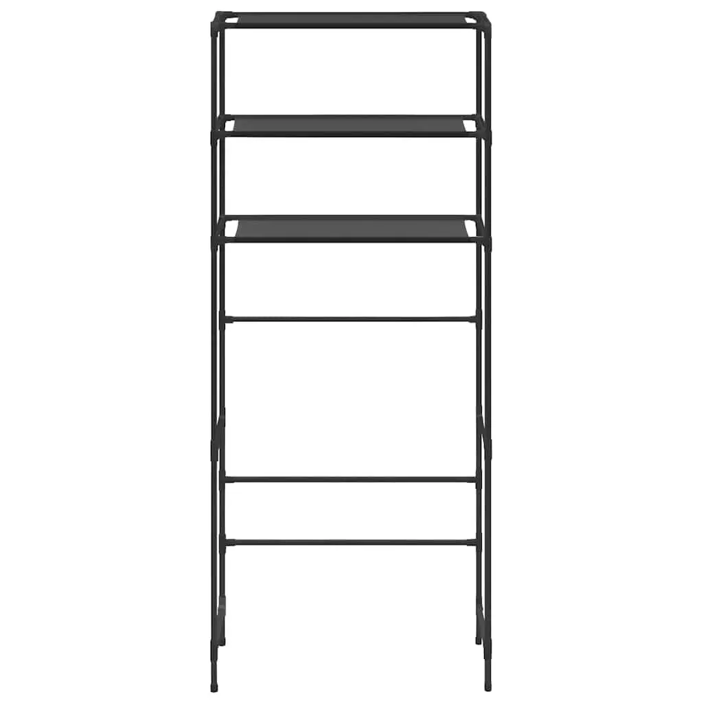 3-Tier Storage Rack Over Laundry Machine Organiser Black 69 x 28 x 169 cm