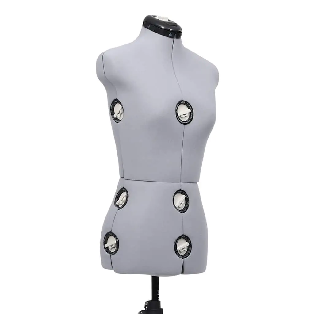 Adjustable Dress Form Female Grey S Size 33-40 Mannequin Display Stand