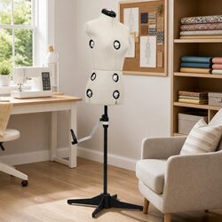Adjustable Dress Form Female Mannequin Cream S Size 33-40 Display Clothes Valet