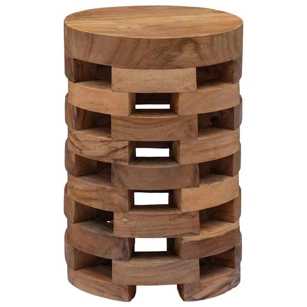 Bedside Cabinet Solid Teak Wood 30x30x45 cm Brown Nightstand Side Table
