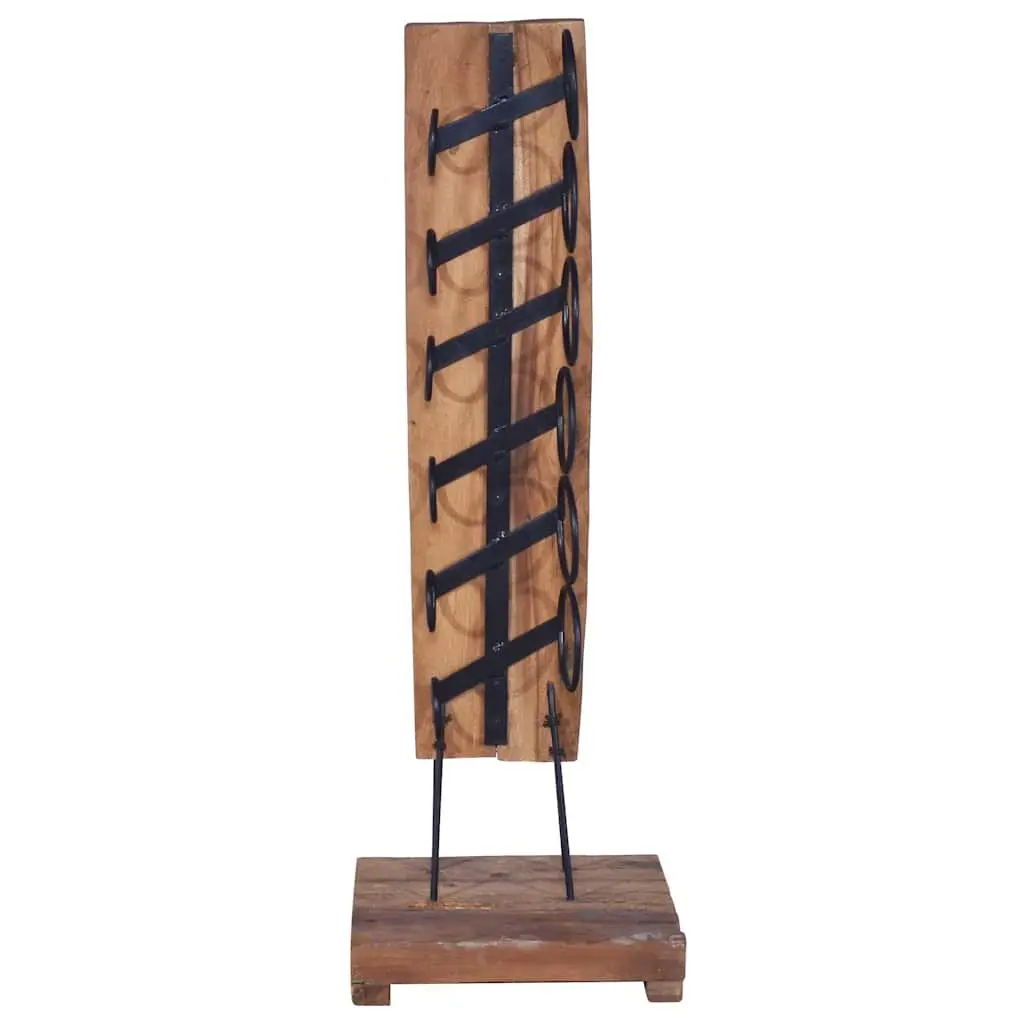 Wine Rack Vintage Style Wooden Floor Stand for 6 Bottles