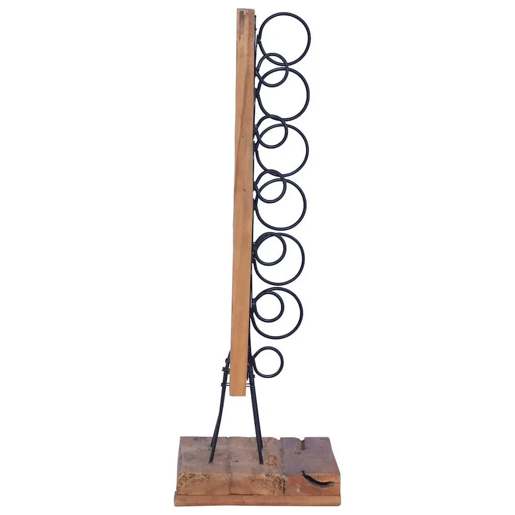 Wine Rack Vintage Style Wooden Floor Stand for 6 Bottles