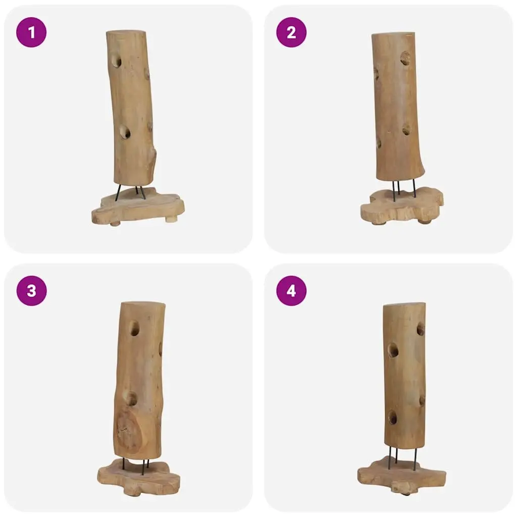 Wine Rack Vintage Style Wooden 8 Bottle Holder Teak