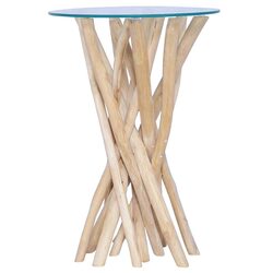 Your New Coffee Table: Teak Wood and Glass Beauty