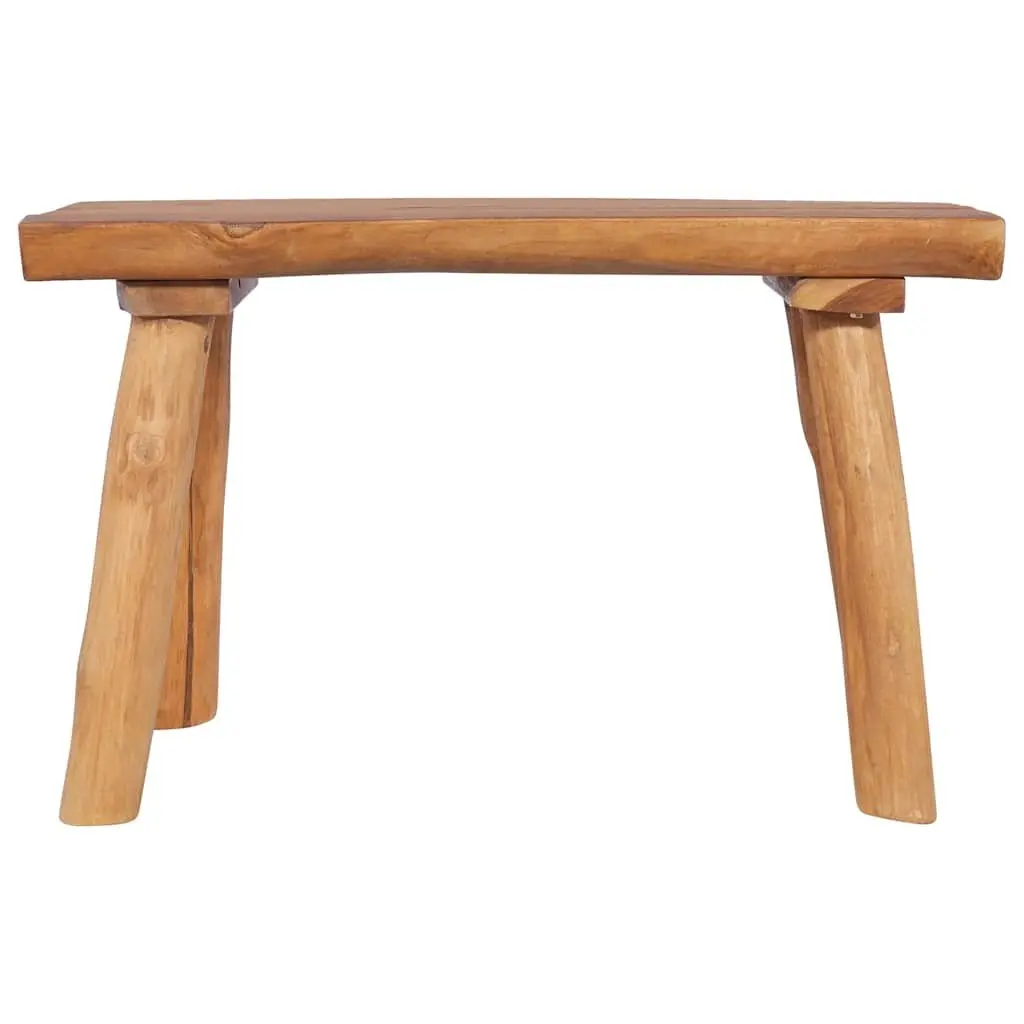 Garden Bench 80cm Solid Teak Wood Indoor Outdoor Seating Furniture Brown