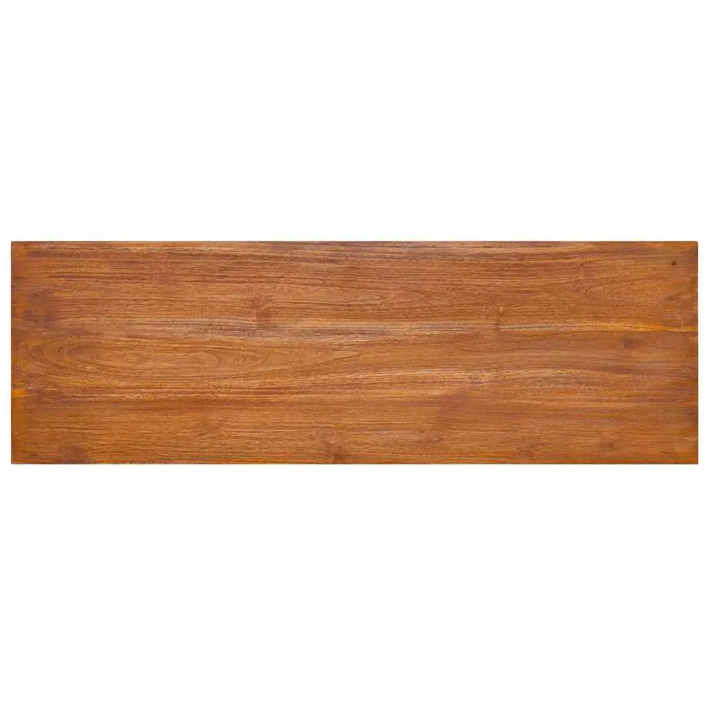 Teak Wood Wall Cabinet Storage Unit Mountable Brown 90cm x 30cm x 30cm
