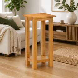 End Table with Shelf Compact Accent Side Table for Bedroom Living Room
