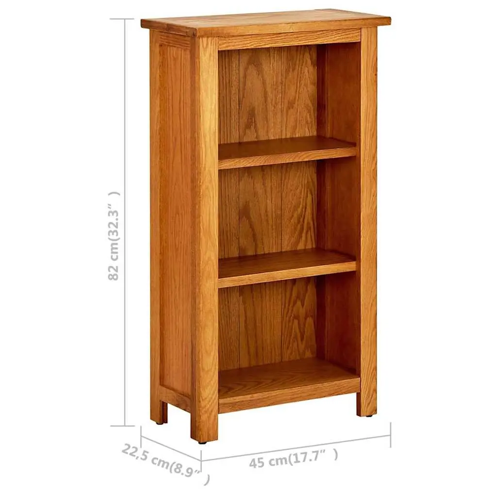 3-Shelf Bookcase 45x22.5x82 cm in Brown