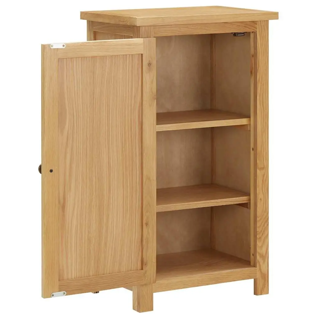 Cupboard Brown Solid Oak Wood with Three Shelves 45cm x 32cm x 85cm