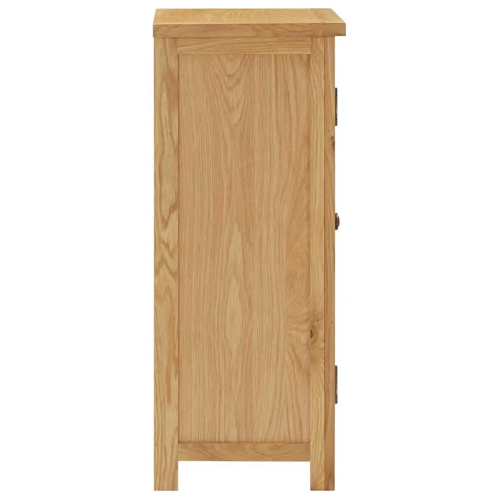 Cupboard Brown Solid Oak Wood with Three Shelves 45cm x 32cm x 85cm