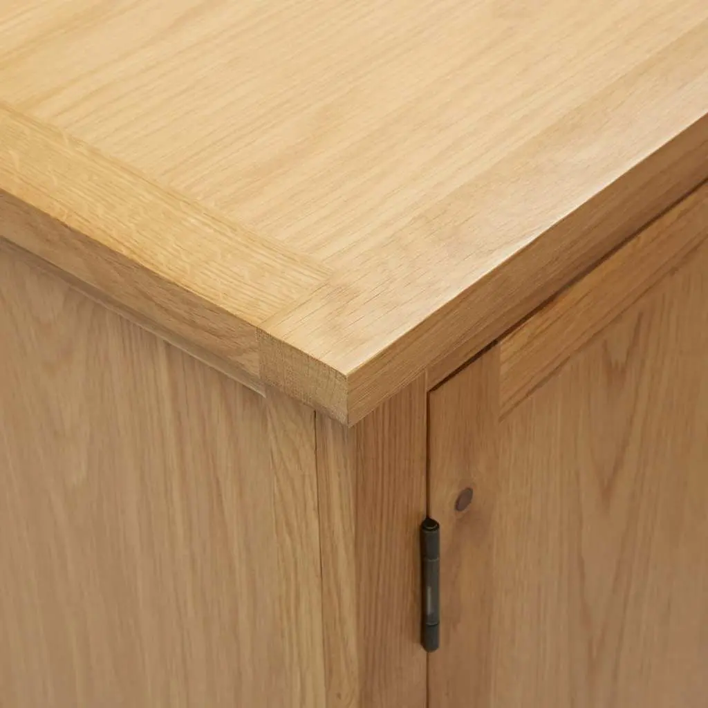 Cupboard Brown Solid Oak Wood with Three Shelves 45cm x 32cm x 85cm