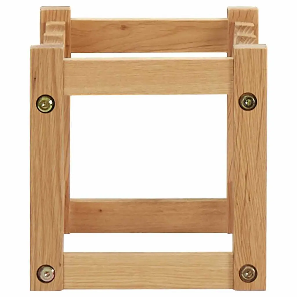 Wine Rack Solid Oak Wood Freestanding Storage Organiser Brown 6 Bottles