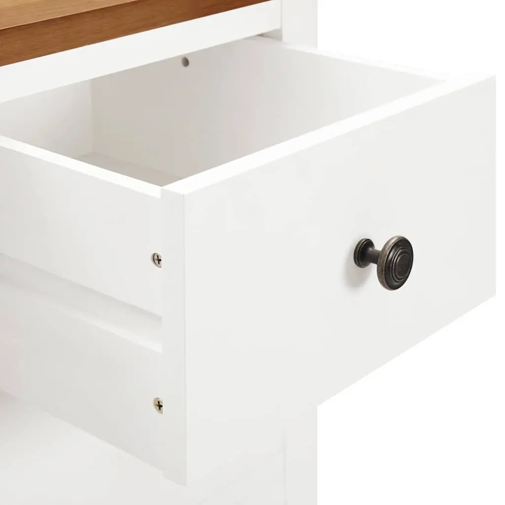 Wardrobe Solid Oak Wood 76x52x105 cm Clothes Cabinet with Hanging Rod and Drawers
