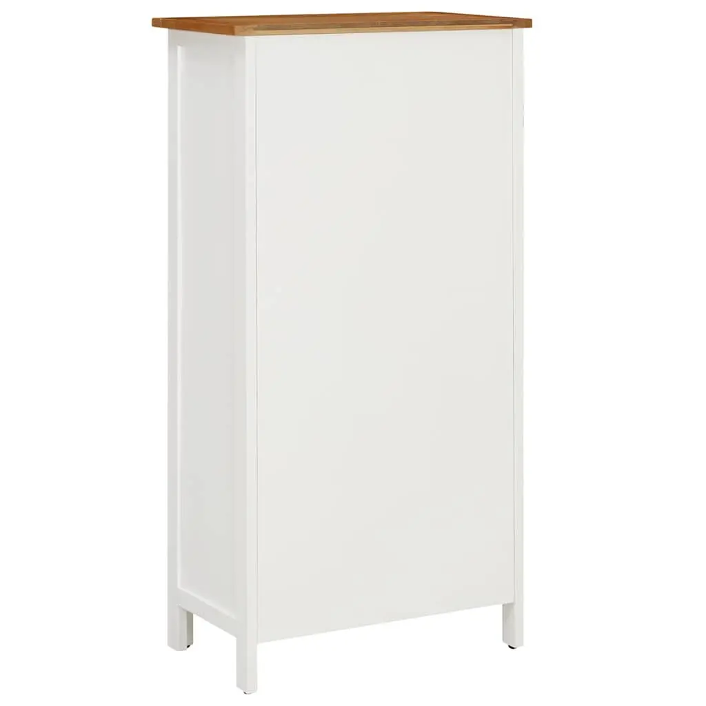 Wine Cabinet Solid Oak Wood 56 x 32 x 110 cm Storage Holder