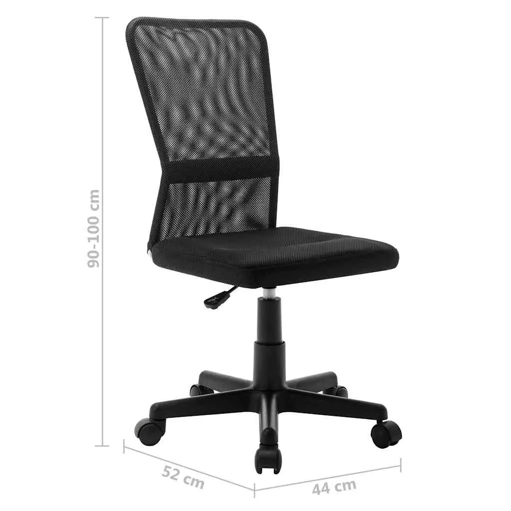 Office Chair in Black Mesh Fabric