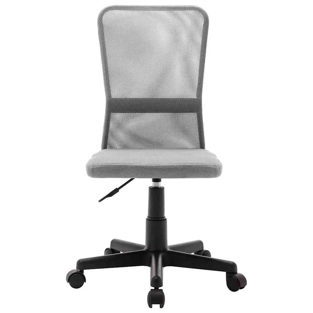 Office Chair Grey Mesh Mid Back Adjustable Height Gas Lift