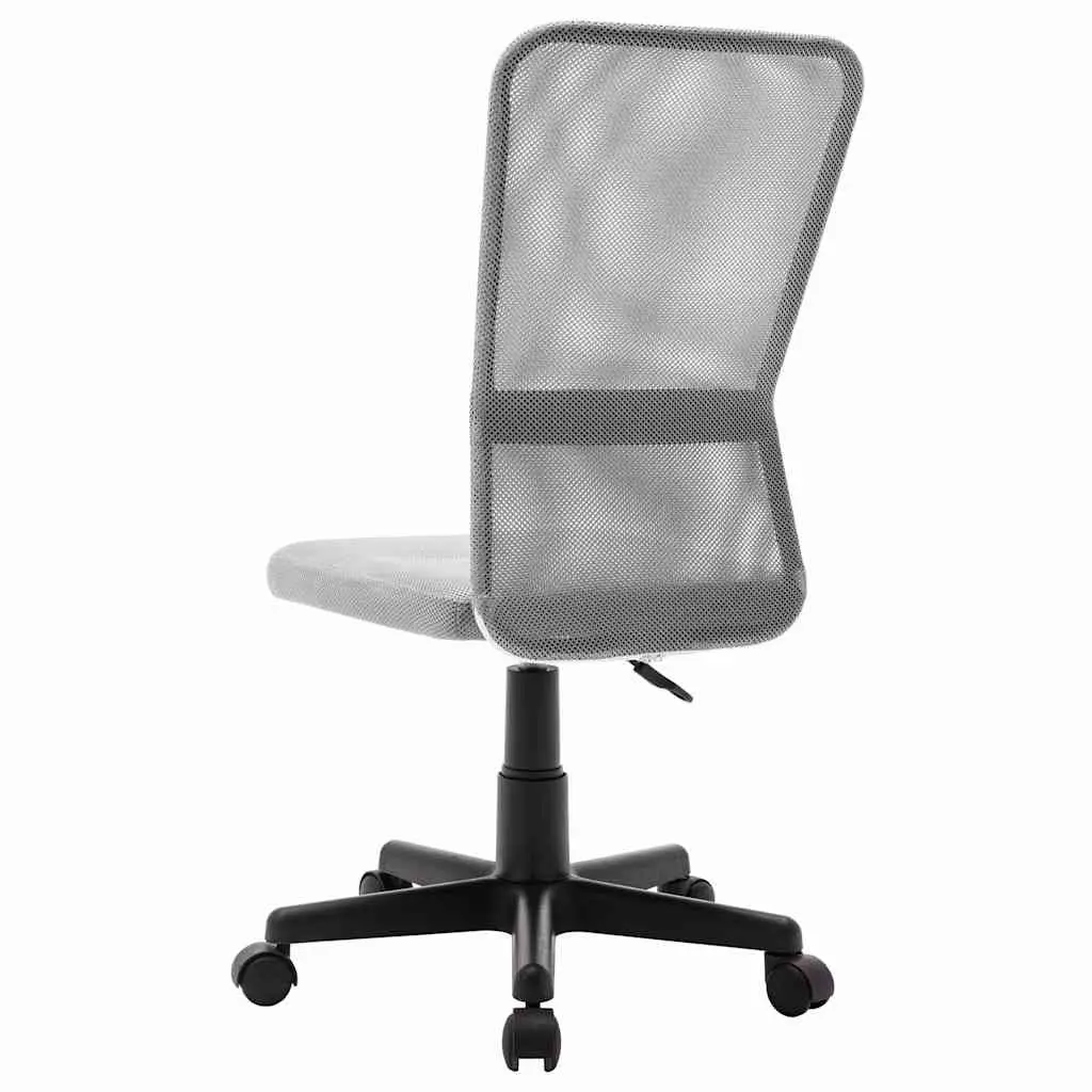 Office Chair Grey Mesh Mid Back Adjustable Height Gas Lift