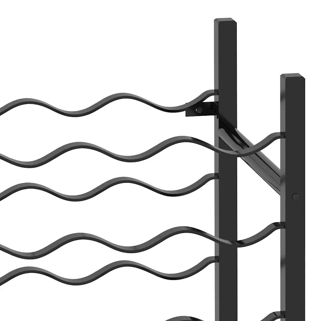 Wine Rack Black Metal 48 Bottle Holder Storage Cabinet Display Stand
