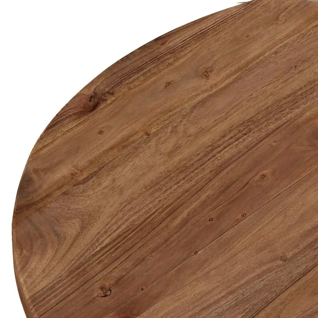 Coffee Table Industrial Vintage Solid Acacia Wood 65x65x32 cm
