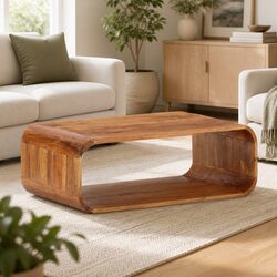 Meet Your New Acacia Wood Coffee Table with Storage