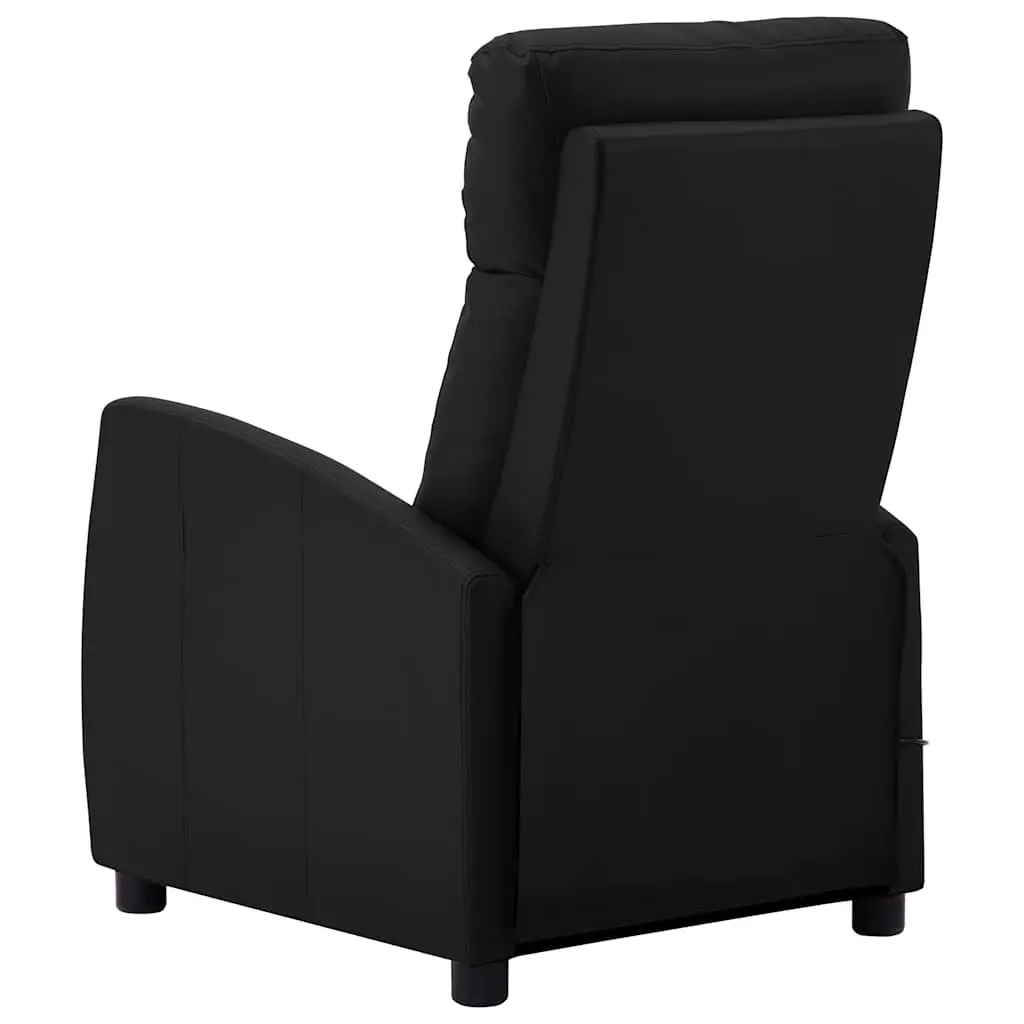 Black Reclining Massage Chair with Hand Remote Control