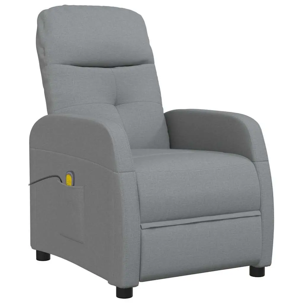 Grey Fabric Electric Reclining Massage Chair with 6 Vibration Points