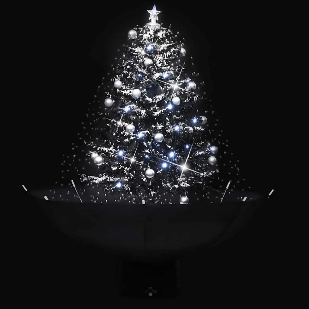 Artificial Christmas Tree Snowing Effect 75cm with Lights and Ornaments