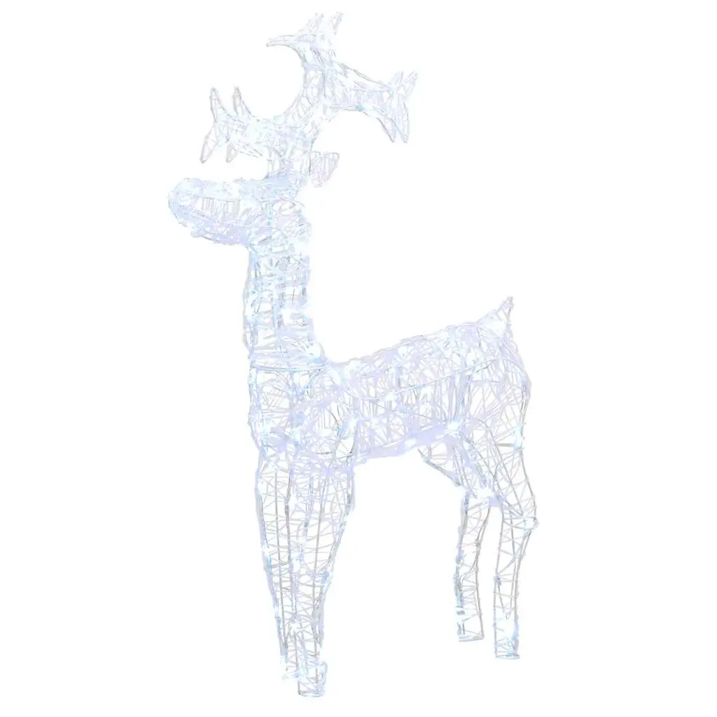 Standing Reindeer Christmas Decoration 90 Cold White LEDs 60x16x100 cm