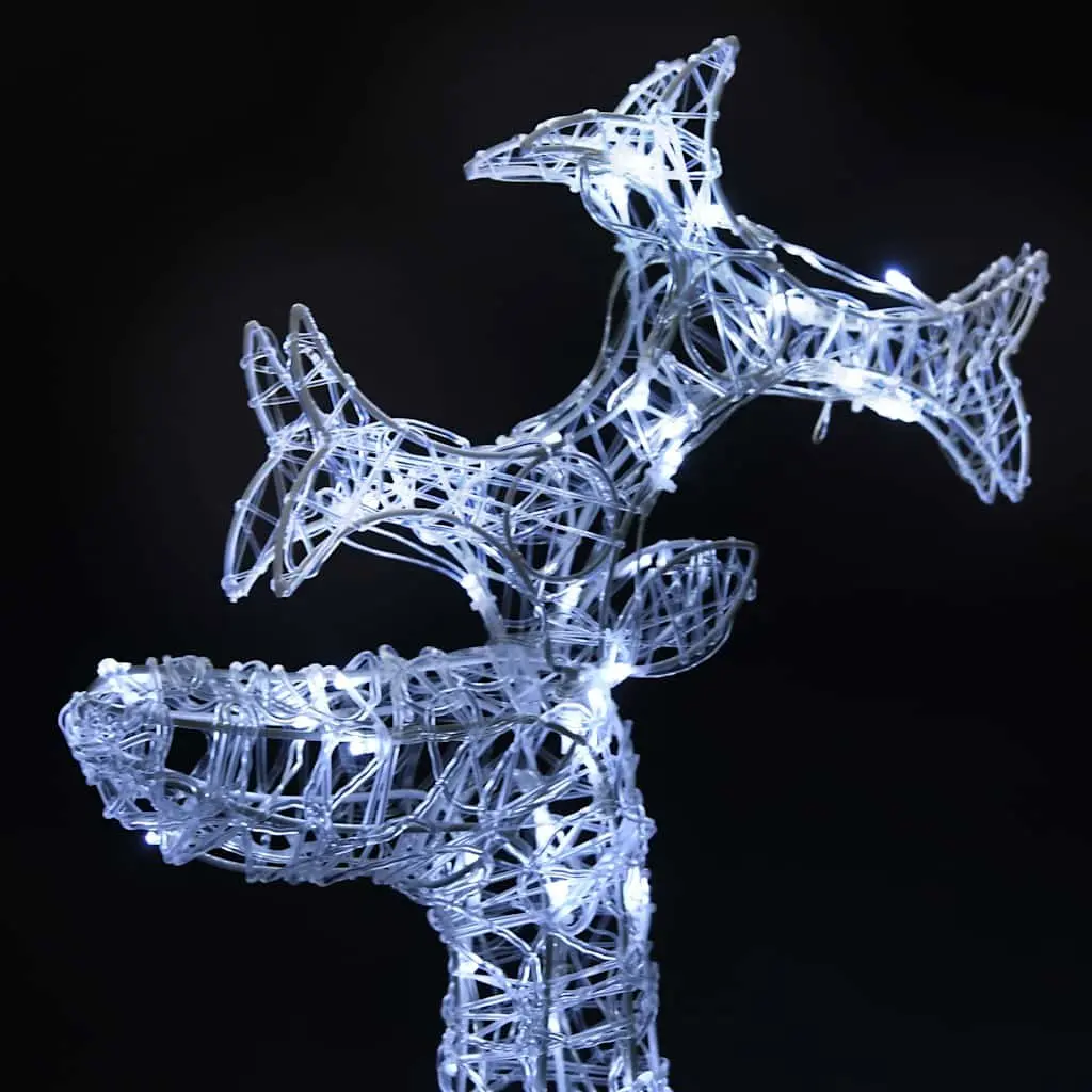 Standing Reindeer Christmas Decoration 90 Cold White LEDs 60x16x100 cm