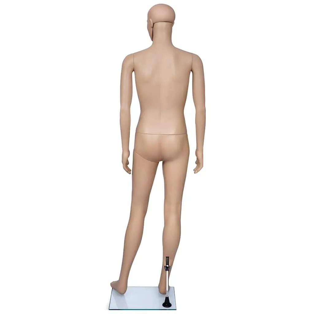 Full-Body Male Mannequin Beige Display Torso Head Arms Legs Retail Shop Window