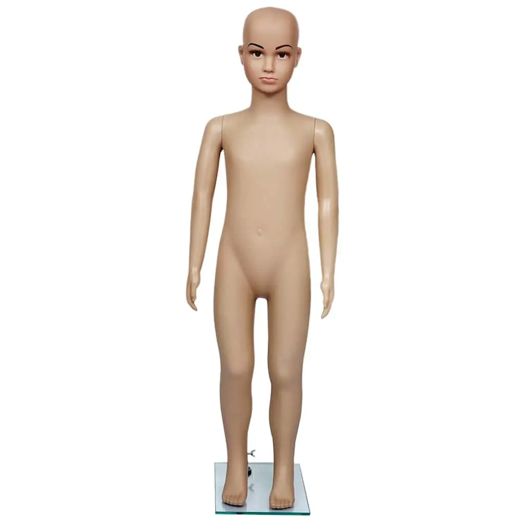 Child Mannequin Display Torso Beige Removable Arms Head Rotating Retail Shop