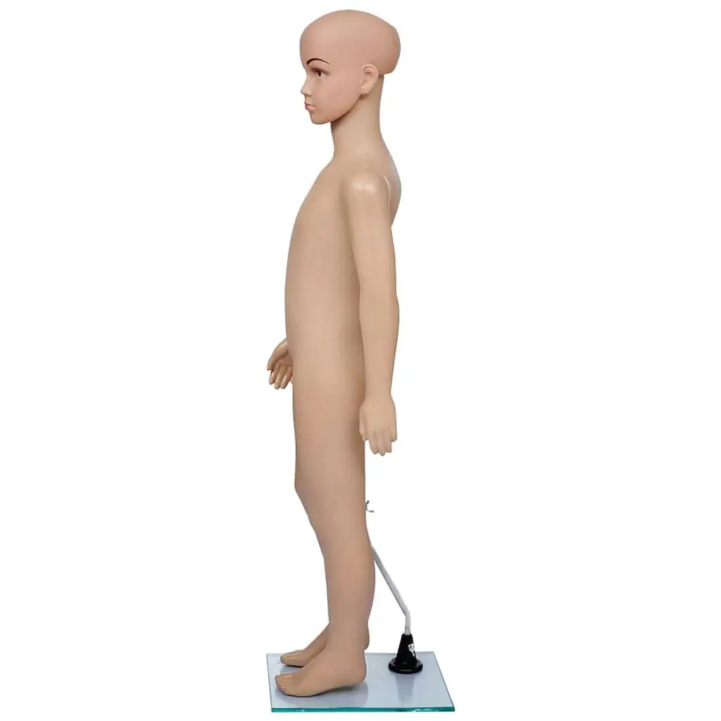Child Mannequin Display Torso Beige Removable Arms Head Rotating Retail Shop
