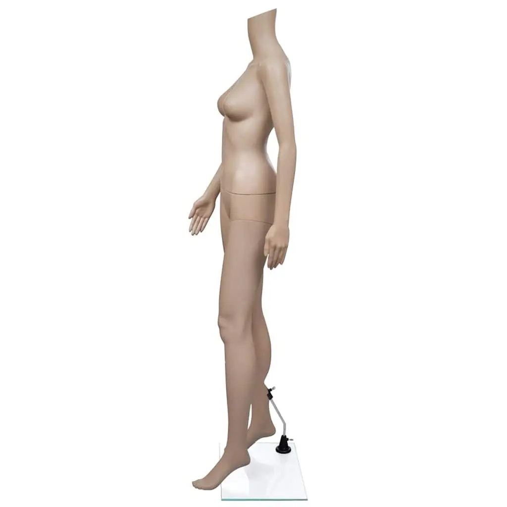 Beige Female Mannequin Headless Display Torso 360 Degree Rotating Arms PE Material