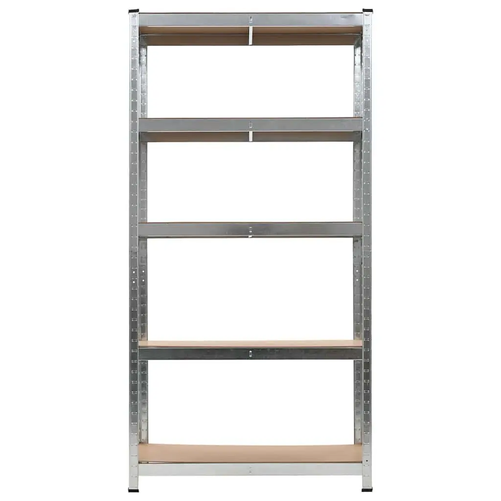 5-Layer Heavy-Duty Industrial Storage Shelf Steel Frame Engineered Wood