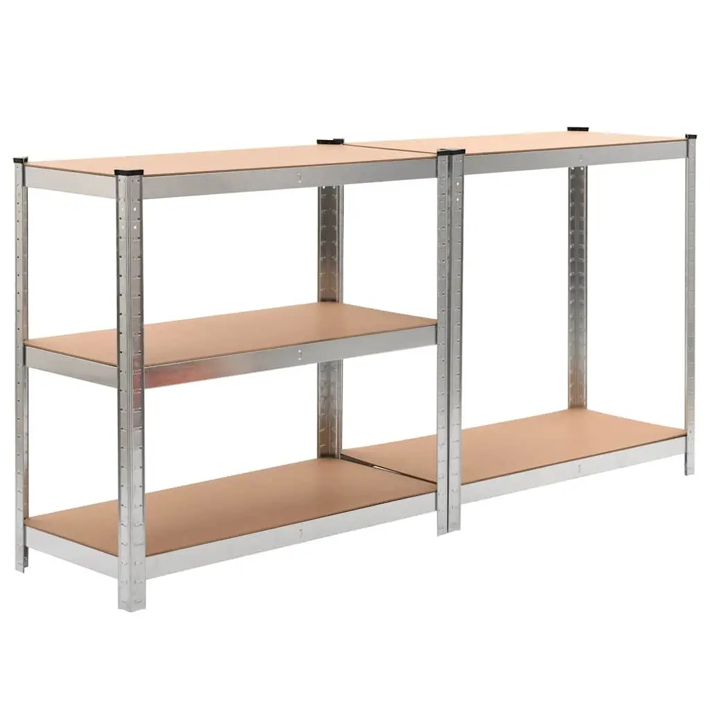 5-Layer Heavy-Duty Industrial Storage Shelf Steel Frame Engineered Wood
