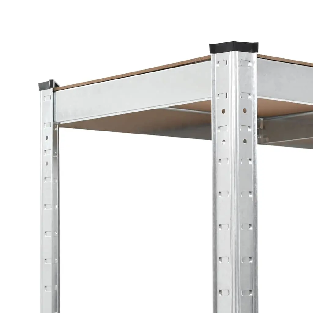 5-Layer Heavy-Duty Industrial Storage Shelf Steel Frame Engineered Wood