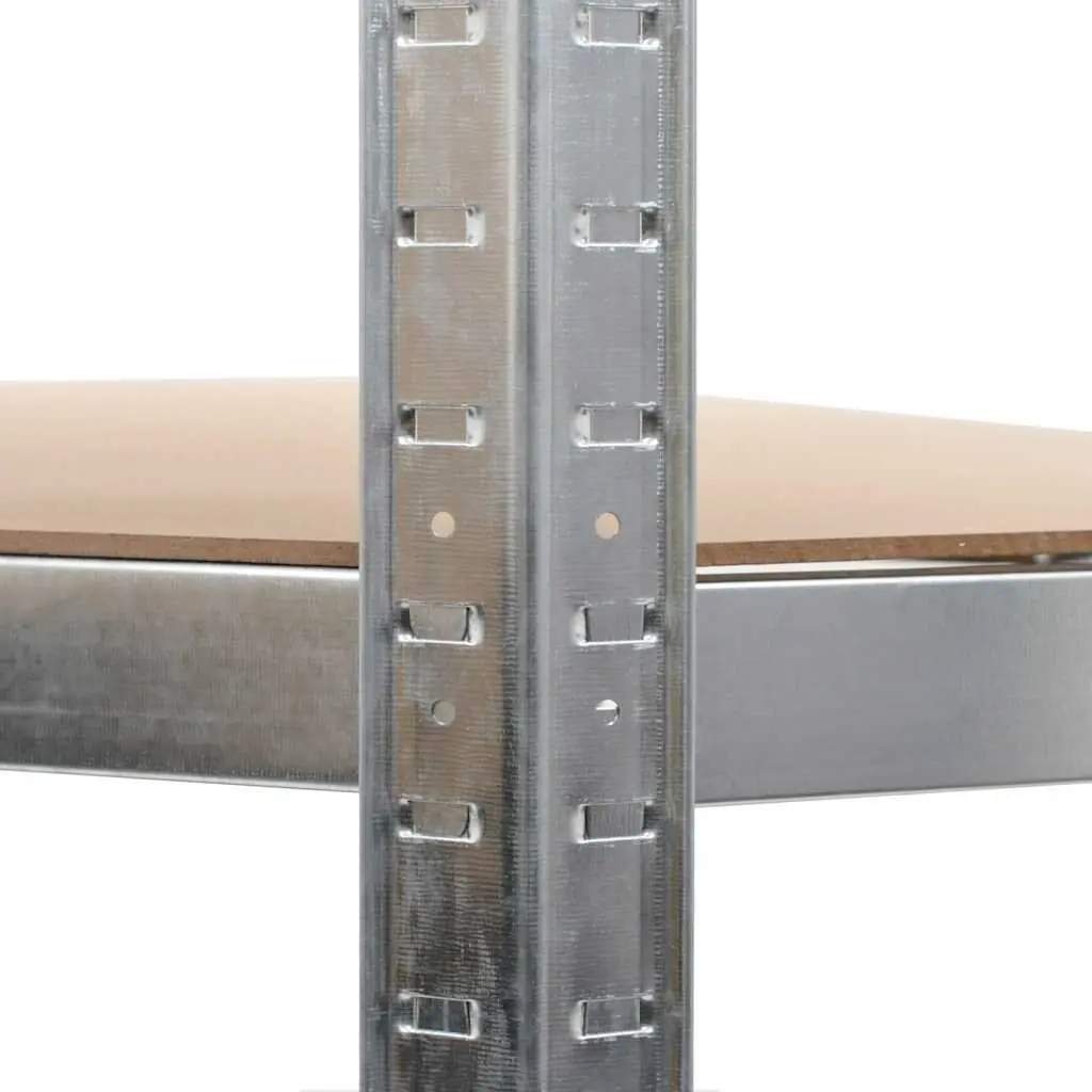 5-Layer Heavy-Duty Industrial Storage Shelf Steel Frame Engineered Wood