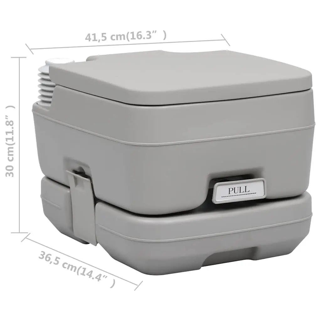 Portable Camping Toilet Grey 10L Waste Water Tank Flush