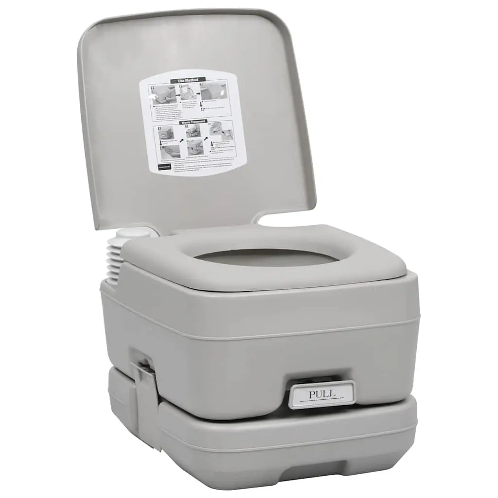 Portable Camping Toilet Grey 10L Waste Water Tank Flush