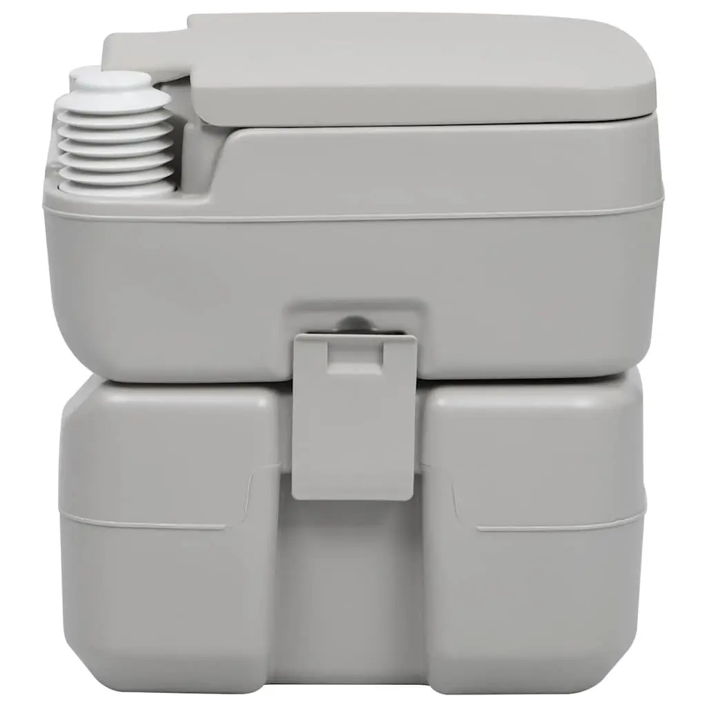 Portable Camping Toilet Grey 20L Waste Tank 10L Fresh Water Tank