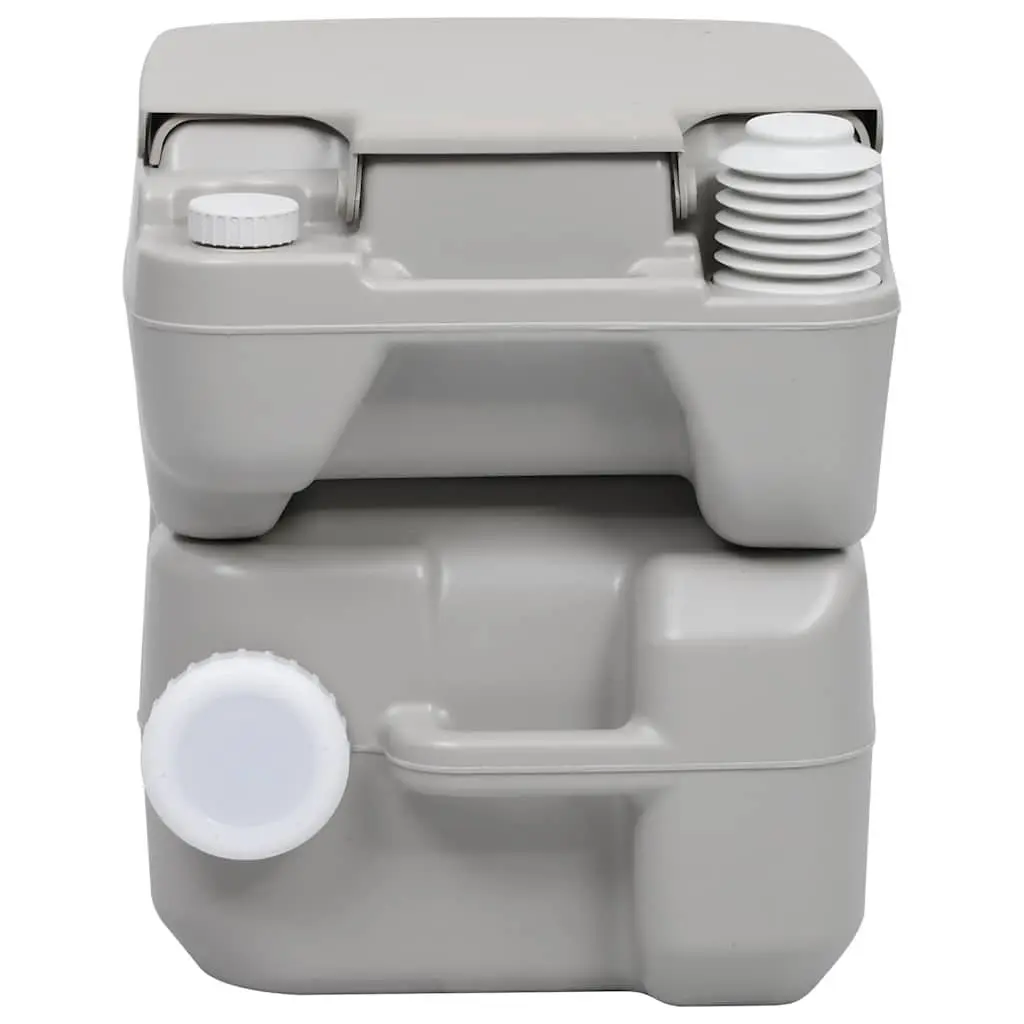 Portable Camping Toilet Grey 20L Waste Tank 10L Fresh Water Tank