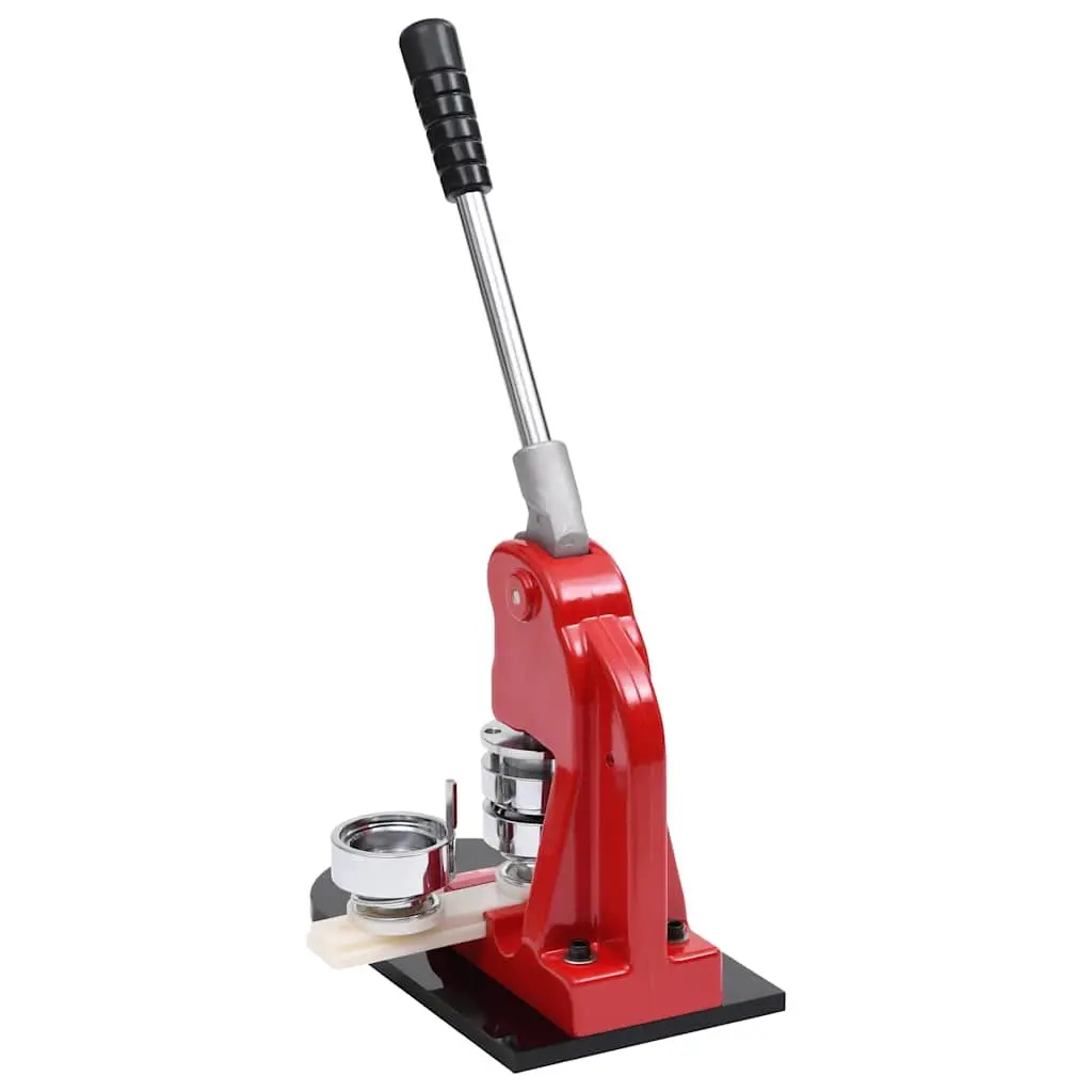Button Badge Maker Machine Red 37mm Circle Cutter