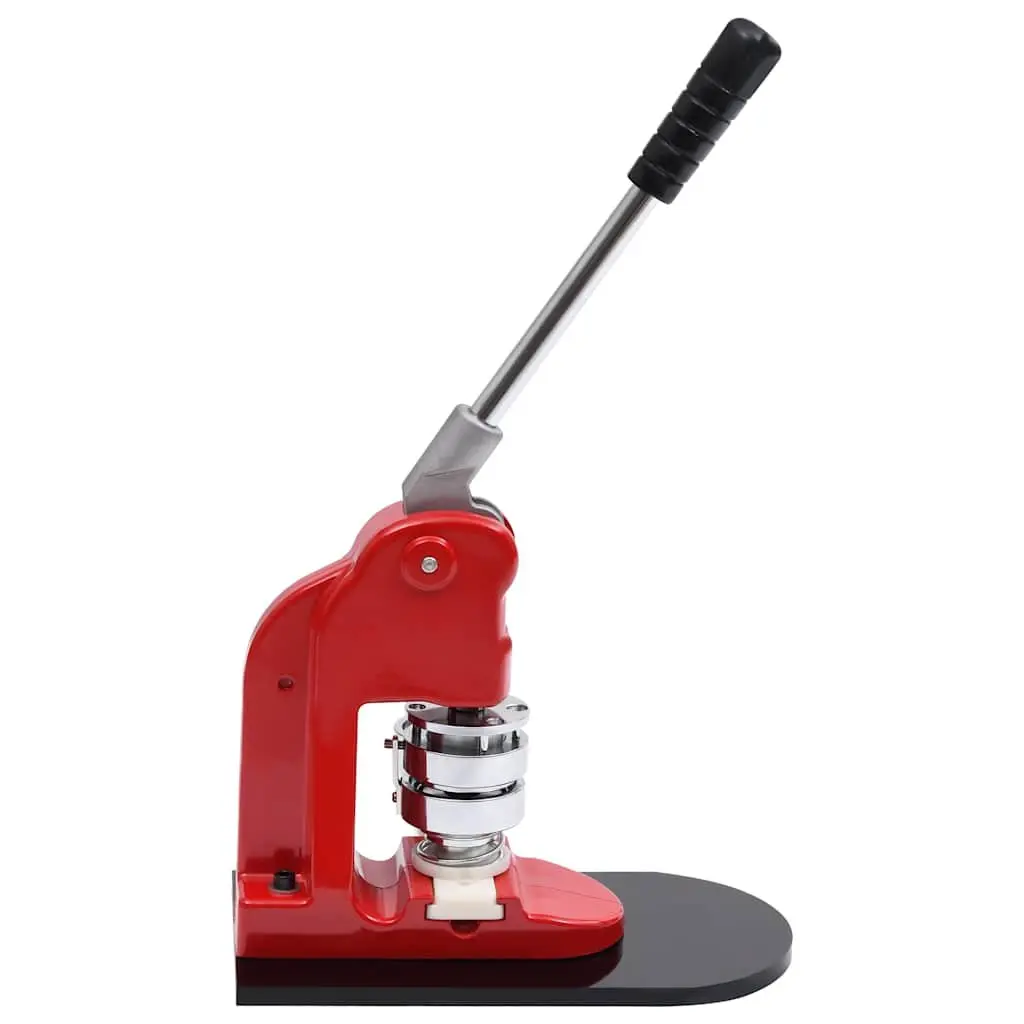Button Badge Maker Machine Red 37mm Circle Cutter