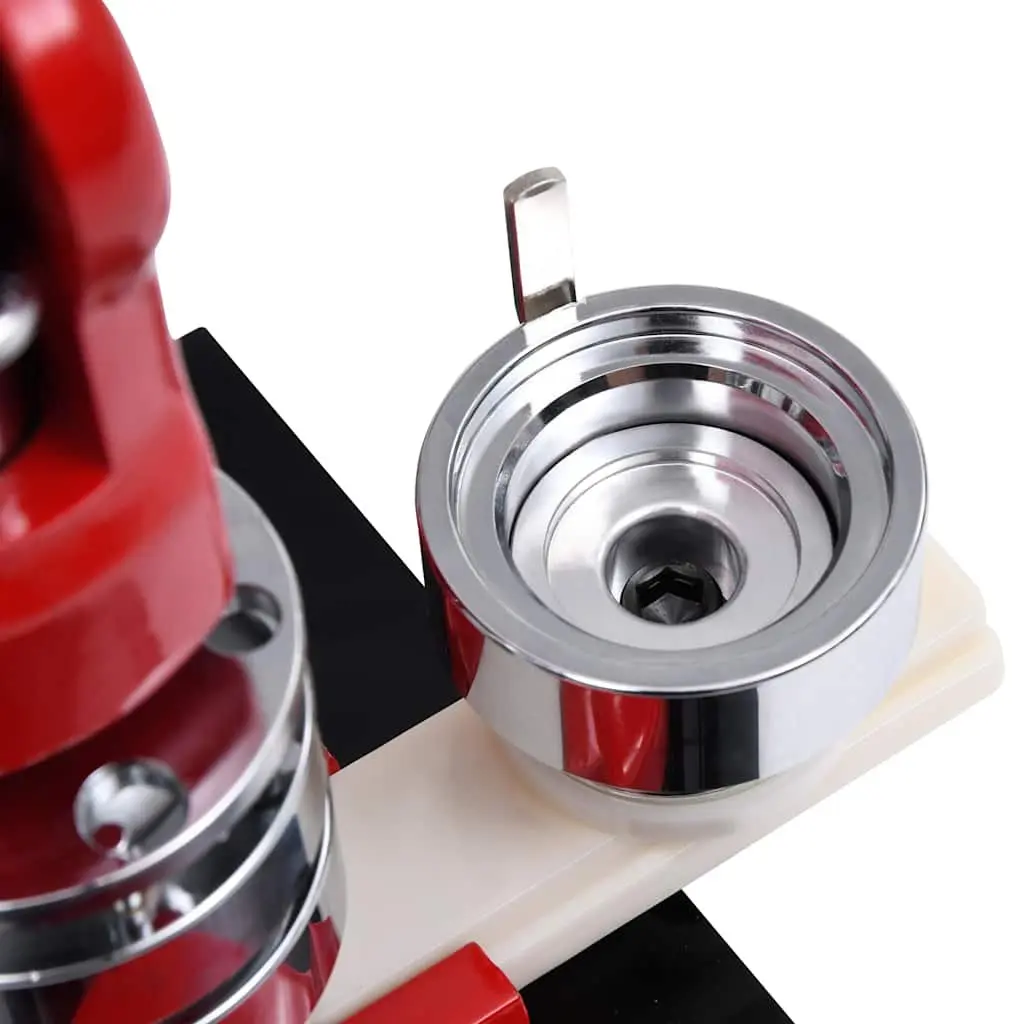 Button Badge Maker Machine Red 37mm Circle Cutter