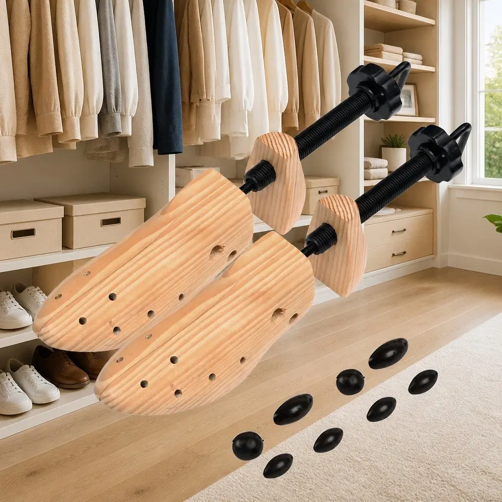 Shoe Trees Wooden Stretchers Size 41-46 Moisture Absorbing Pressure Relief
